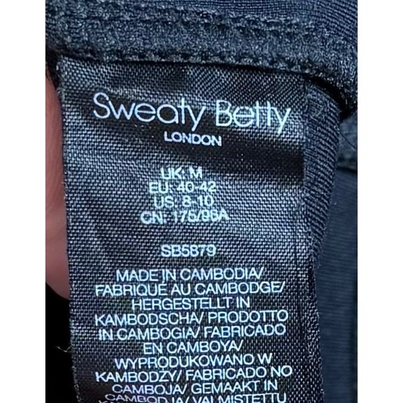 SWEATY BETTY Grace Toggle Waist Crewneck Sweatshirt, Black, Size Medium - Picture 5 of 10